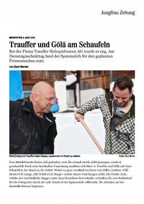 Cover Jungfrauzeitung - Trauffer